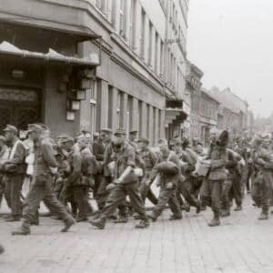 Zajatí vojáci Wehrmachtu, Slaný, květen 1945