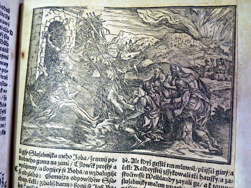 Posledni dny Sodomy – vyobrazení v nově restaurované Melantrichově Bibli z r. 1577 ze sbirky slanskeho muzea