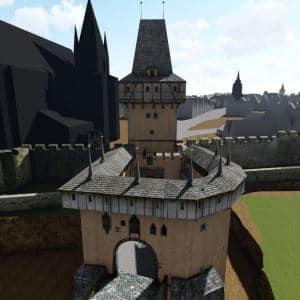 Virtuální průvodce po středověkém opevnění města Slaný